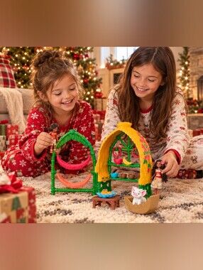 NWT Mattel Moana 2 Playset with Green Hut and Pink Hammocks